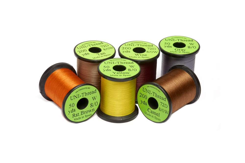 Uni 8/0 Thread 200 Yards 8/0 Olive (Full Box Trade Pack 20 Spools) Fly Tying Threads (Product Length 200 Yds / 182m 20 Pack)